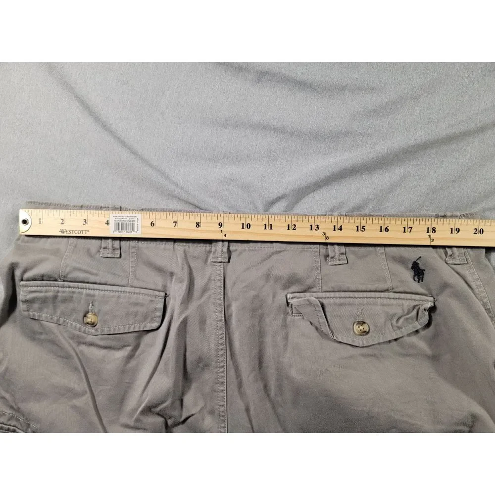 Polo Ralph Lauren Shorts 40x9 Gray Cargo Relaxed Fit Pockets Outdoor Utility‎